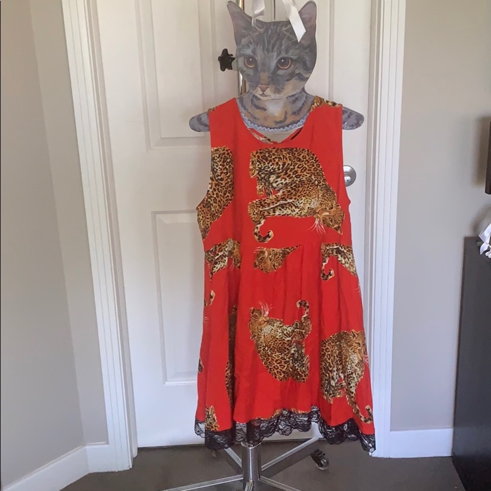 Red leopard Aritzia dress